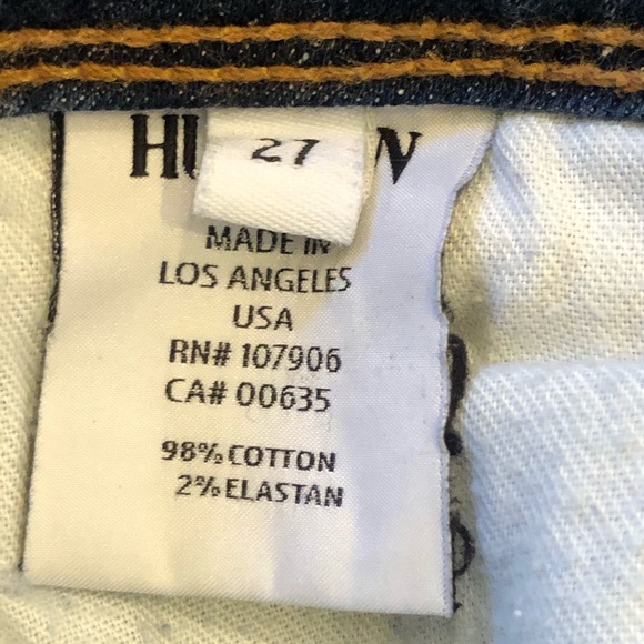 Hudson Dark Wash Straight Leg Jeans - Picture 8 of 9